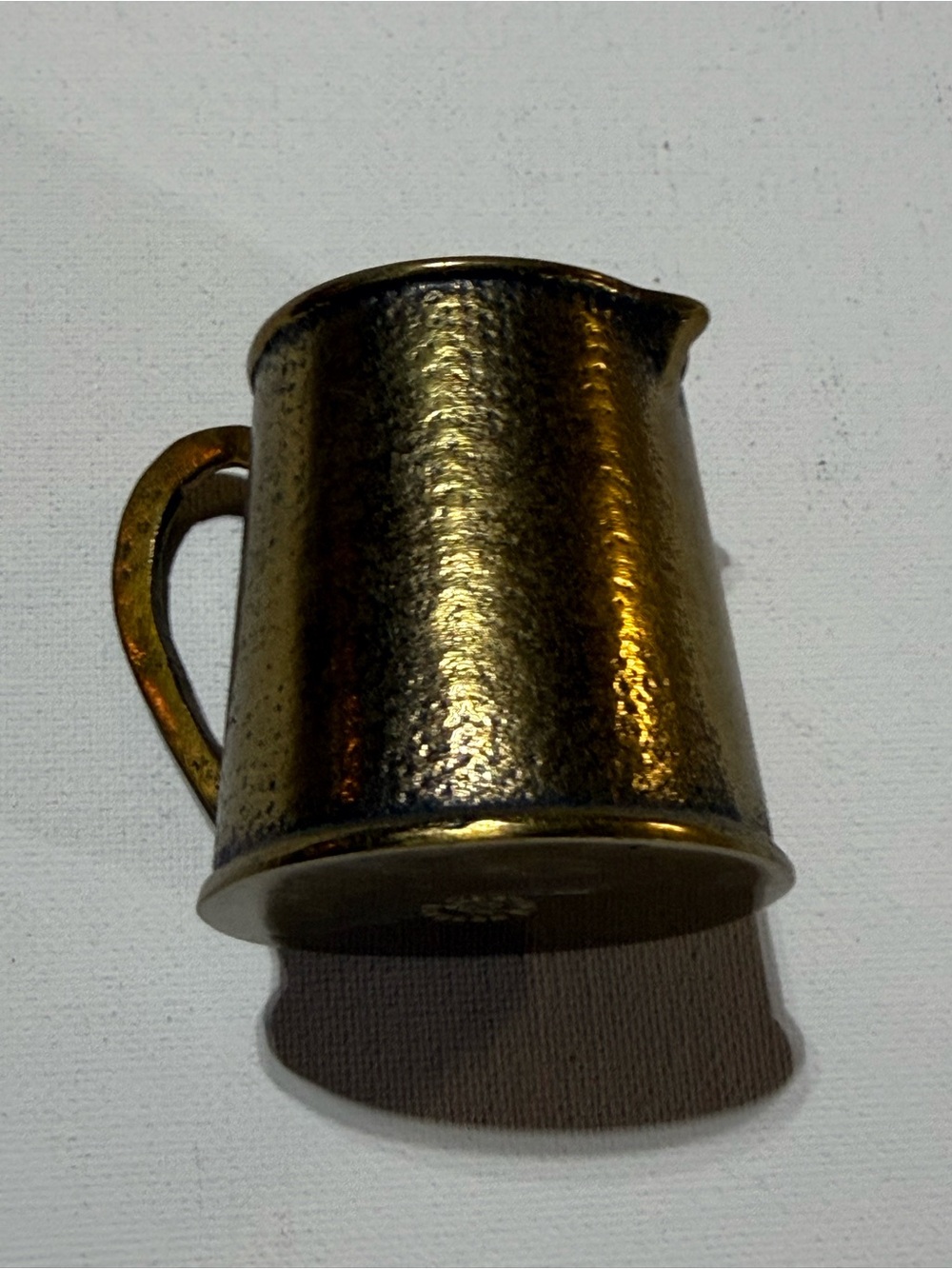 Vintage Peerage Hammered Brass Mini Pitcher Jug